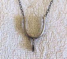 Navajo Indian Fred Harvey Sterling Silver Cowboy Spurs Tie Bar Slide Clasp Pin - Additional view 5