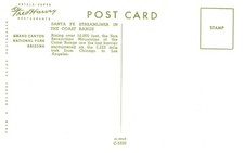 Vtg Postcard 1953 Fred Harvey Santa Fe Streamliner Train Coast Range Landsc-I2-9 - Additional view 1