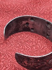 Fred Harvey Era Sterling Turquoise Cuff Bracelet REPAIRED No Marks 7 Inch Early - Additional view 9