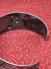 Fred Harvey Era Sterling Turquoise Cuff Bracelet REPAIRED No Marks 7 Inch Early - Additional view 10