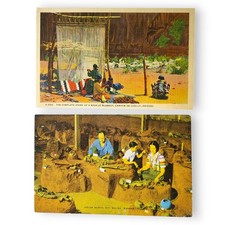 Two Native American Color Postcards Unused Fred Harvey Navajo AZ & Salina Kansas - Additional view 1
