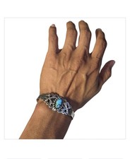 FRED HARVEY ERA 1950s Navajo Sterling Silver Turquoise Crossed Arrows Bracelet  - Additional view 6
