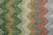 Fred Harvey era woven wool 24 x 49" textile mat Chimayo tapestry wall hanging