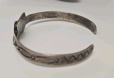 VTG Silver Cuff Bracelet Native American Arrowhead on Fletching Fred Harvey Era - Additional view 5