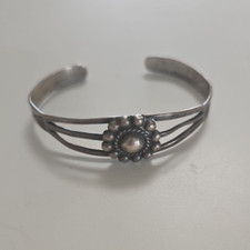 VTG Navajo Silver Cuff Bracelet Native American Fred Harvey Era 1940s 12.4g - Additional view 1
