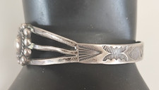 VTG Navajo Silver Cuff Bracelet Native American Fred Harvey Era 1940s 12.4g - Additional view 4