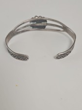 VTG Navajo Silver Cuff Bracelet Native American Fred Harvey Era 1940s 12.4g - Additional view 7
