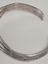 VTG Navajo Silver Cuff Bracelet Native American Fred Harvey Era 1940s 12.4g - Additional view 8