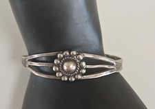 VTG Navajo Silver Cuff Bracelet Native American Fred Harvey Era 1940s 12.4g