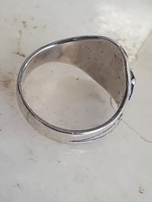 Fred Harvey Era Sterling 925 Stamped Turquoise Dog Ring Size 5.5 - Additional view 8