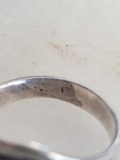 Fred Harvey Era Sterling 925 Stamped Turquoise Dog Ring Size 5.5 - Additional view 9