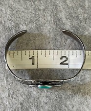 OLD FRED HARVEY ERA Navajo CROSSED ARROWS Turquoise  Sterling silver Bracelet - Additional view 6