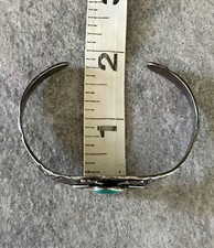 OLD FRED HARVEY ERA Navajo CROSSED ARROWS Turquoise  Sterling silver Bracelet - Additional view 7