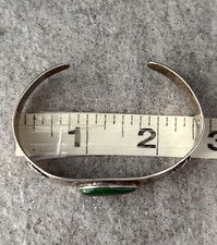 OLD EARLY FRED HARVEY ERA Navajo Turquoise THUNDERBIRD CYCLONE Sterling Bracelet - Additional view 9