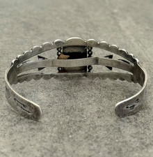 Fred Harvey Era Navajo Turquoise ARROWS Split shank Sterling Bracelet 7 in - Additional view 8