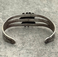 Early  Fred Harvey Era Navajo Turquoise Gila monster silver Bracelet 6.75 in - Additional view 7