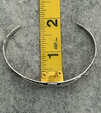 FRED HARVEY ERA Navajo THUNDERBIRD Fluted button Sterling silver Bracelet 6.8 in - Additional view 9