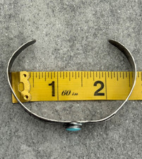 OLD FRED HARVEY ERA THUNDERBIRD Navajo Turquoise Sterling silver Bracelet 7 in - Additional view 11