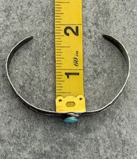 OLD FRED HARVEY ERA THUNDERBIRD Navajo Turquoise Sterling silver Bracelet 7 in - Additional view 12