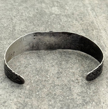 OLD FRED HARVEY ERA THUNDERBIRD Navajo Turquoise Sterling silver Bracelet 7 in - Additional view 9