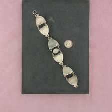 fred harvey era sterling silver vintage turquoise thunderbird bracelet 7.5in - Additional view 1