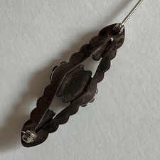 Vintage Fred Harvey Era Green Turquoise Sterling Thunderbird Concho Brooch Pin - Additional view 5