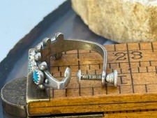 Vintage Fred Harvey Navajo Turquoise Snake Eye Screwback Earrings--2347.25 - Additional view 4