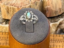 Fred Harvey Era Navajo Sterling Mother of Pearl Beaded Ring sz 5.75--2353.25 - Additional view 1