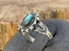 Fred Harvey Era Navajo Sterling Mother of Pearl Beaded Ring sz 5.75--2353.25 - Additional view 3