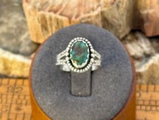 Fred Harvey Era Navajo Sterling Turquoise Beaded Ring sz 5.25--2354.25 - Additional view 1