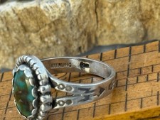 Fred Harvey Era Navajo Sterling Turquoise Beaded Ring sz 5.25--2354.25 - Additional view 5