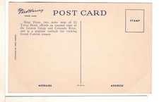 1940s Grand Canyon Fred Harvey Linen Postcard West From Hopi Point-PP10 - Additional view 1