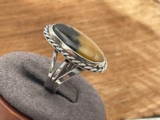 Vintage Fred Harvey Era Native American Jasper Sterling Ring sz 6.75--328.25 - Additional view 2