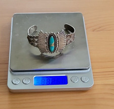 FRED HARVEY Era  Turquoise  & Sterling Arrows Cuff Bracelet Rare Vintage - Additional view 17