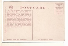 Fred Harvey White Border Postcard NM Raton Tunnel Highest Point on Santa Fe-FL1 - Additional view 1