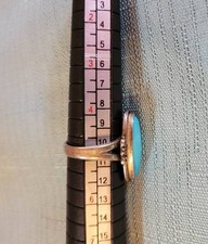 Vintage Turquoise Ring Sterling Silver 5 Bell Trading Fred Harvey Era Southwest - Additional view 3