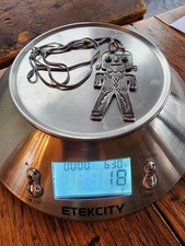 VINTAGE OLD FRED HARVEY ERA NAVAJO STERLING STAMPED KACHINA DANCER PENDANT 24