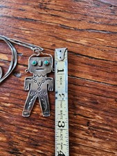 VINTAGE OLD FRED HARVEY ERA NAVAJO STERLING STAMPED KACHINA DANCER PENDANT 24