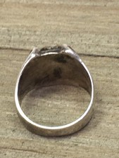 Vintage Fred Harvey Era Sterling Silver Native American Ring Size 9 Horseshoe - Additional view 2
