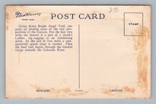 Fred Harvey Colorado River Bright Angel Trail Grand Canyon Park Arizona Postcard - Additional view 1