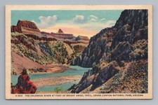 Fred Harvey Colorado River Bright Angel Trail Grand Canyon Park Arizona Postcard