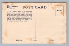 Fred Harvey Granite Gorge Bright Angel Trail Grand Canyon Park Arizona Postcard - Additional view 1