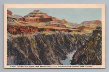 Fred Harvey Granite Gorge Bright Angel Trail Grand Canyon Park Arizona Postcard