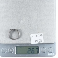 sz6 c1930 Vintage Navajo sterling silver Fred Harvey whirling logs/arrows ring - Additional view 6