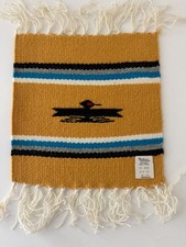 Chimayo Fred Harvey Gold Wool Table Mat Thunderbird Southwest 8
