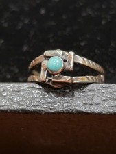 Vintage Navajo Sterling Silver Fred Harvey Era Whirling Logs Snakes Ring sz 2.5