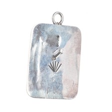 Art Lewis Choctaw sterling silver Fred Harvey era roadrunner pendant/fob/charm - Additional view 2