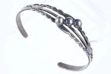 5.75" Fred Harvey Era Navajo sterling cuff bracelet
