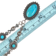 Vintage Fred Harvey type Sterling and turquoise necklace - Additional view 7