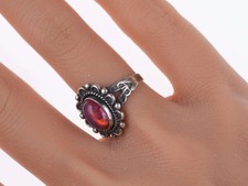 sz5.75 c1950's Fred Harvey Era Southwestern sterling and gemstone ring - Additional view 2